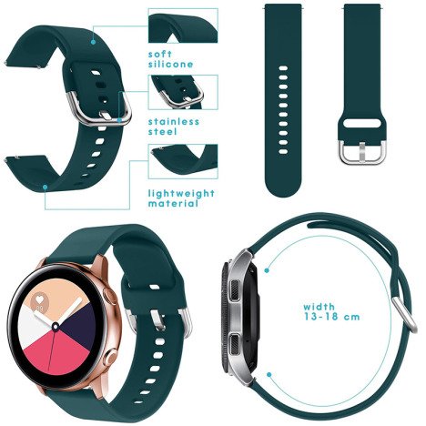 Set 4 Curele iUni compatibile cu Samsung Galaxy Watch 46mm, Samsung Watch Gear S3, 22 mm, Turquoise,